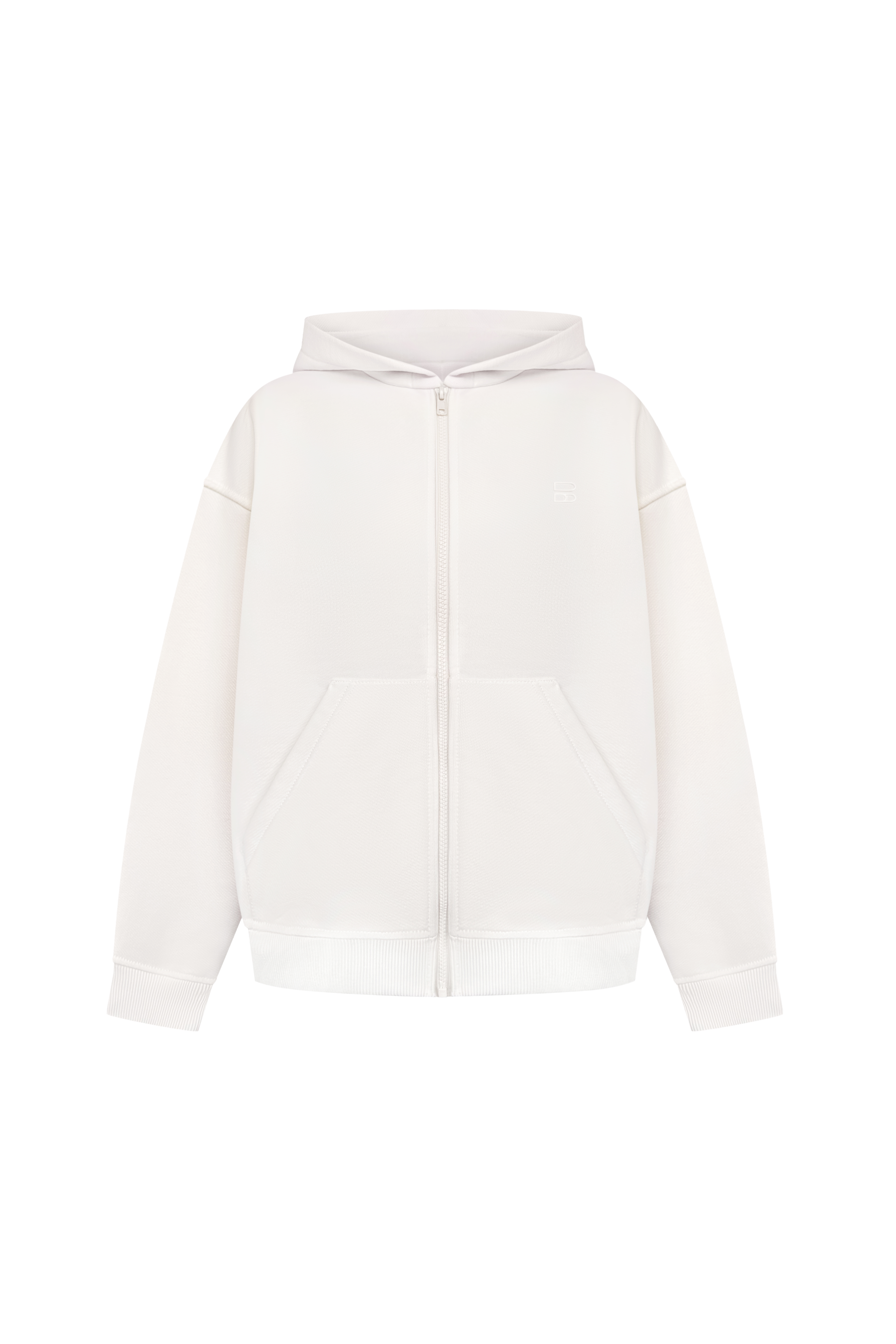 Худі zip тринитка білий